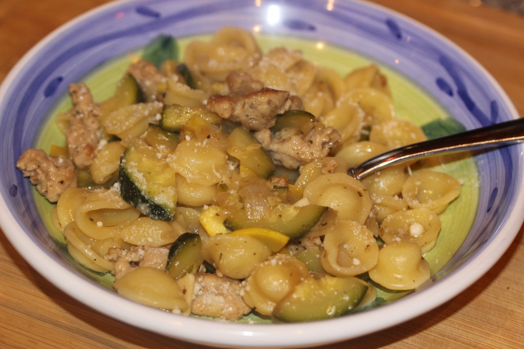 pasta with sausage and zucchini