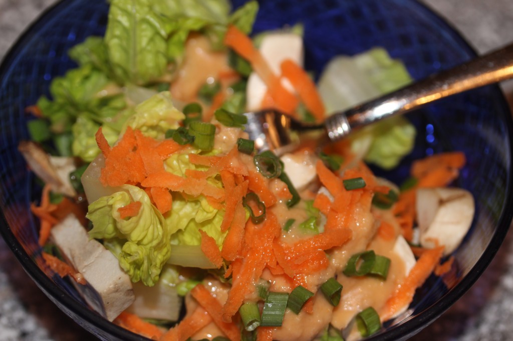 salad with ginger dressing