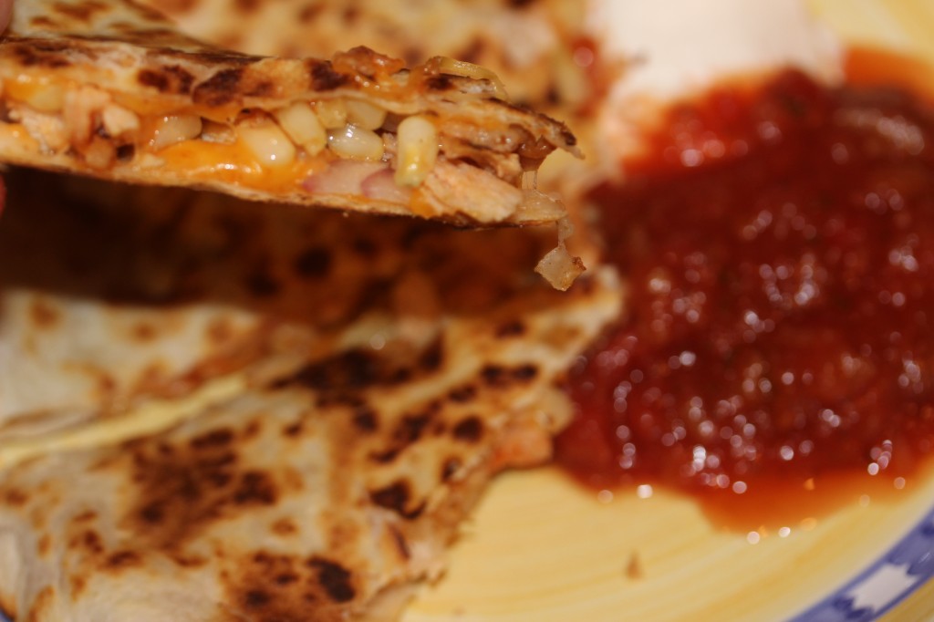 BBQ chicken quesadilla