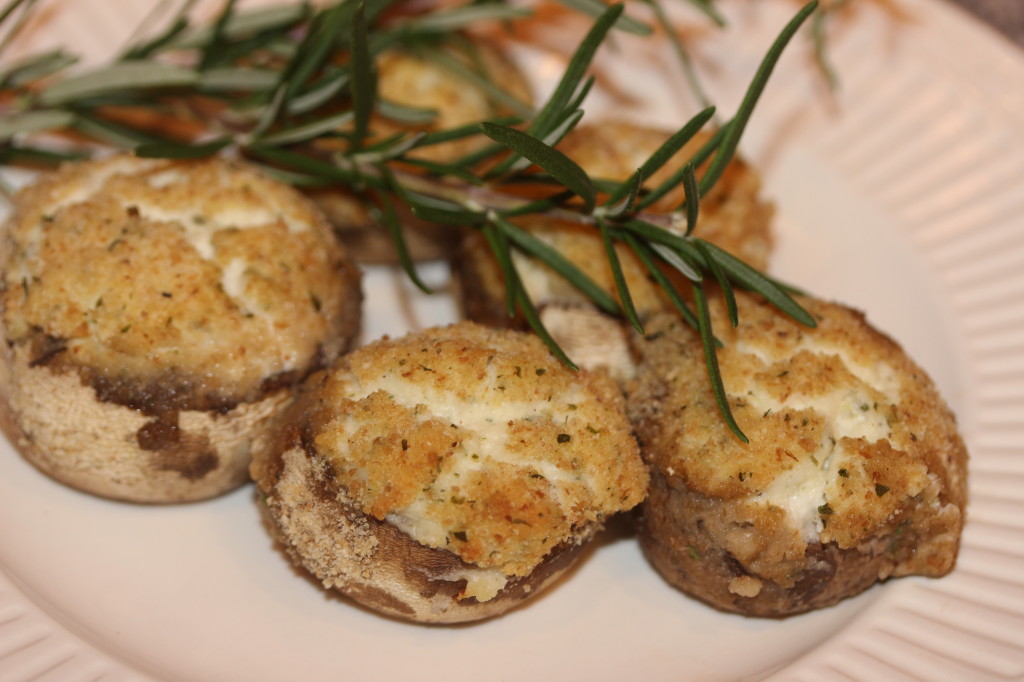 Boisin stuffed mushrooms