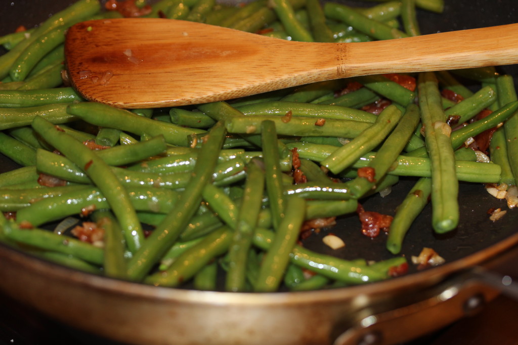 Green beans with bacon