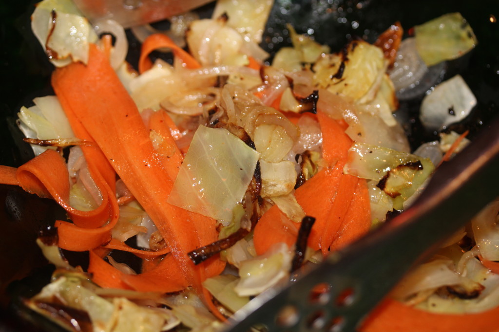 Roast Cabbage with Carrots
