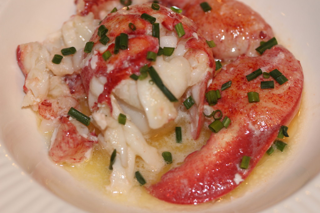 Butter poached lobster